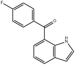 (4-フルオロフェニル)(1H-インドール-7-イル)メタノン 化学構造式