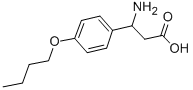3-アミノ-3-(4-ブトキシフェニル)プロパン酸 化学構造式