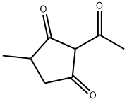 2-アセチル-4-メチル-1,3-シクロペンタンジオン 化学構造式