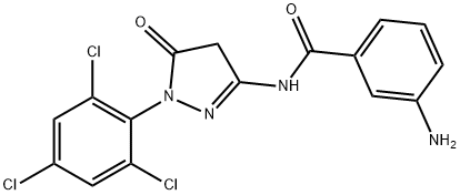 1-(2,4,6-Trichlorophenyl)-3-(3-aminobenzamido)-5-pyrazolone Structure