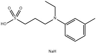 Sodium 3-(N-ethyl-3-methylanilino)propanesulfonate Struktur