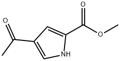 4-乙酰基-2-吡咯甲酸甲酯, 40611-82-3, 结构式