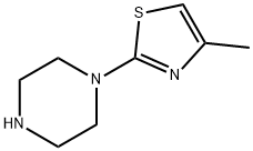 4-甲基-2-(哌嗪-1-基)噻唑, 40615-11-0, 结构式