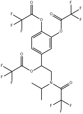 ビス(トリフルオロ酢酸)4-[2-[(1-メチルエチル)(トリフルオロアセチル)アミノ]-1-(トリフルオロアセトキシ)エチル]-1,2-フェニレン 化学構造式