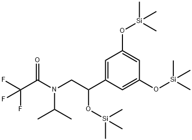 N-[2-[3,5-ビス(トリメチルシロキシ)フェニル]-2-(トリメチルシロキシ)エチル]-N-イソプロピル-2,2,2-トリフルオロアセトアミド 化学構造式