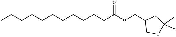 2,2-Dimethyl-4-dodecanoyloxymethyl-1,3-dioxolane 结构式