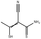 2-Butenethioamide,  2-cyano-3-mercapto- Structure