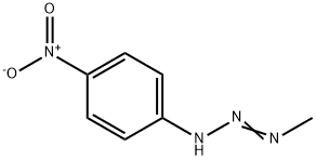 1-(4-ニトロフェニル)-3-メチルトリアゼン 化学構造式