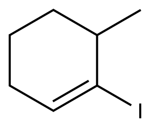 1-ヨード-6-メチル-1-シクロヘキセン 化学構造式