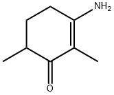 3-アミノ-2,6-ジメチル-2-シクロヘキセン-1-オン 化学構造式