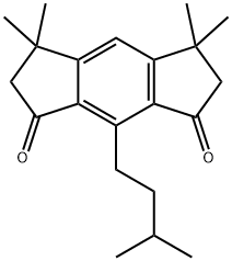 2,3,5,6-テトラヒドロ-3,3,5,5-テトラメチル-8-(3-メチルブチル)-s-インダセン-1,7-ジオン 化学構造式