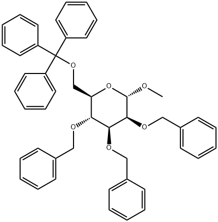 甲基 2,3,4-三-O-苄基-6-O-三苯基甲基-ALPHA-D-吡喃甘露糖苷 结构式