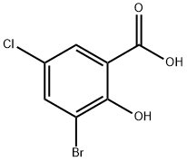 3-Bromo-5-chloro salicylic acid Struktur