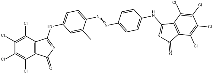 4,5,6,7-tetrachloro-3-[[3-methyl-4-[[4-[(4,5,6,7-tetrachloro-1-oxo-1H-isoindol-3-yl)amino]phenyl]azo]phenyl]amino]-1H-isoindol-1-one Structure