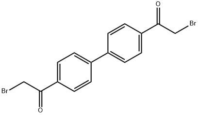 4,4'-ビス(ブロモアセチル)-1,1'-ビフェニル 化学構造式