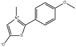2-(4-メトキシフェニル)-3-メチルチアゾール-3-イウム-5-オラート 化学構造式