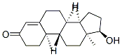(8R,9S,10R,13S,14R,17R)-17-hydroxy-10,13-dimethyl-1,2,6,7,8,9,11,12,14,15,16,17-dodecahydrocyclopenta[a]phenanthren-3-one Struktur