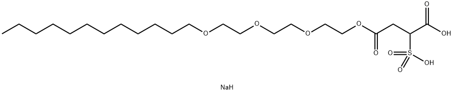 2-(ソジオスルホ)ブタン二酸1-ナトリウム4-[2-[2-[2-(ドデシルオキシ)エトキシ]エトキシ]エチル] 化学構造式