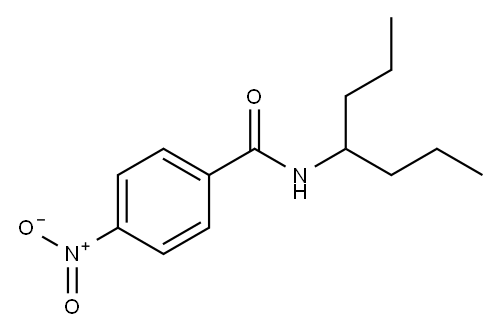4-ニトロ-N-(1-プロピルブチル)ベンズアミド 化学構造式