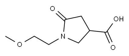 1-(2-METHOXY-ETHYL)-5-OXO-PYRROLIDINE-3-CARBOXYLIC ACID Struktur