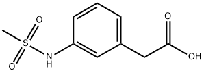3-甲磺酰氨基苯乙酸 结构式