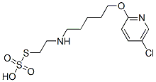 Thiosulfuric acid hydrogen S-[2-[[5-[(5-chloro-2-pyridyl)oxy]pentyl]amino]ethyl] ester Structure