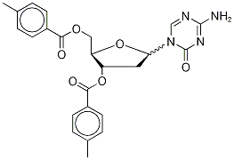 1-(2’-Deoxy-3’,5’-di-O-toluoyl--D-ribofuranosyl)-2-oxo-4-amino-1,2-dihydro-1,3,5-triazine 结构式