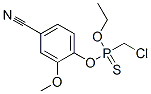 (Chloromethyl)phosphonothioic acid O-(4-cyano-2-methoxyphenyl)O-ethyl ester Struktur