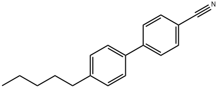 4-シアノ-4'-ペンチルビフェニル 化学構造式