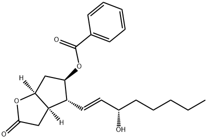 2H-Cyclopenta[b]furan-2-one, 5-(benzoyloxy)hexahydro-4-[(1E,3S)-3-hydroxy-1-octenyl]-, (3aR,4R,5R,6aS)- Struktur