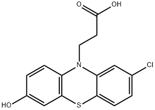 2-クロロ-7-ヒドロキシ-10H-フェノチアジン-10-プロパン酸 化学構造式