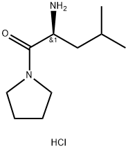 (S)-2-アミノ-4-メチル-1-(ピロリジン-1-イル)ペンタン-1-オン塩酸塩 化学構造式