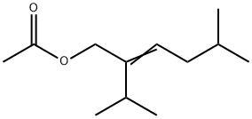 2-isopropyl-5-methylhex-2-enyl acetate Struktur