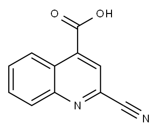 2-CYANOQUINOLINE-4-CARBOXYLIC ACID 结构式