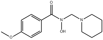 4-Methoxy-N-(1-piperidinylmethyl)benzohydroxamic acid 结构式