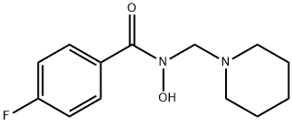 4-Fluoro-N-(1-piperidinylmethyl)benzohydroxamic acid 结构式