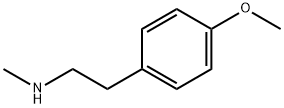 N-メチル-2-(4-メトキシフェニル)エチルアミン 化学構造式