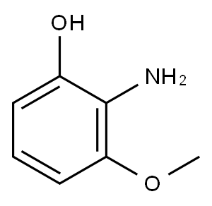 2-氨基-3-甲氧基苯酚, 40925-69-7, 结构式