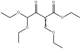 4,4-ジエトキシ-2-(エトキシメチレン)-3-オキソブタン酸エチル 化学構造式