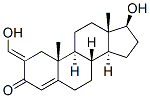 17β-ヒドロキシ-2-(ヒドロキシメチレン)アンドロスタ-4-エン-3-オン 化学構造式