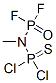 N-(ジクロロホスフィノチオイル)-N-(ジフルオロホスフィニル)メタンアミン 化学構造式