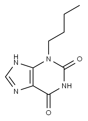 3-Butyl-3,7-dihydro-1H-purine-2,6-dione Structure