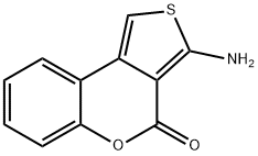 3-氨基-4H-噻吩并[3,4-C]苯并吡喃-4-酮 结构式