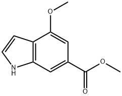 4-メトキシ-6-インドールカルボン酸メチル 化学構造式