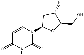 2',3'-二脱氧-3'-氟尿苷 结构式