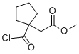 Cyclopentaneacetic acid, 1-(chlorocarbonyl)-, methyl ester (9CI) Structure