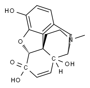 14-hydroxymorphine-6-one, 41135-98-2, 结构式