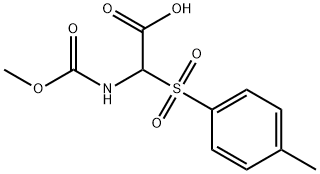 [(methoxycarbonyl)amino][(4-methylphenyl)sulphonyl]acetic acid Struktur