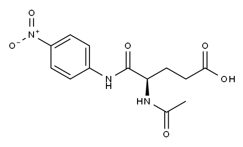 Pentanoic acid, 4-(acetylamino)-5-((4-nitrophenyl)amino)-5-oxo-, (R)- Structure