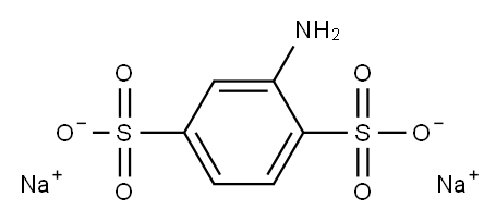 2-氨基-1,4-苯二磺酸双钠盐, 41184-20-7, 结构式
